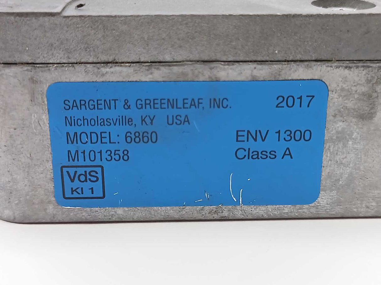 Sargent and Greenleaf FAS 6860 Security Container Key Lock Vds KL 1