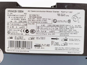 Siemens 3RW4028-1BB04 AC Semiconductor Motor Starter