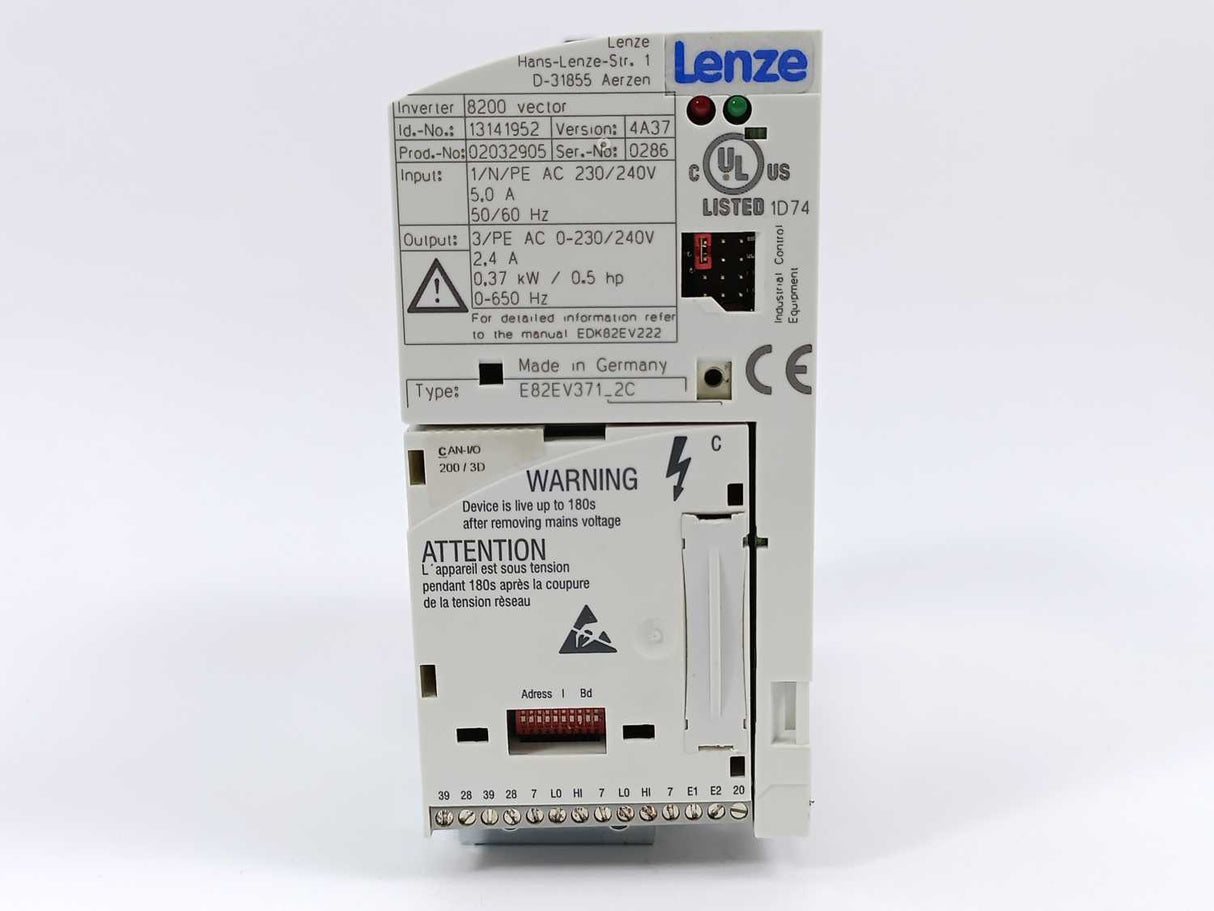 LENZE E82EV371C2C Inverter Drive E82EV371K2C + E82ZAFSC100 13141952