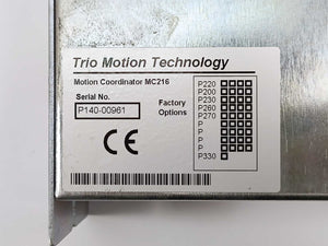 Trio Motion Technology MC216 Servo Motion Coordinator Module