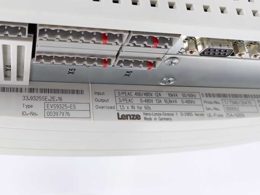 LENZE EVS9325-ES Lenze 9300 Servo Inverter, 13015895