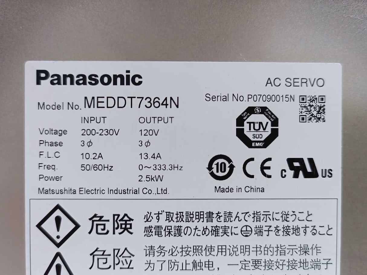 Panasonic  MEDDT7364N AC Servo Driver