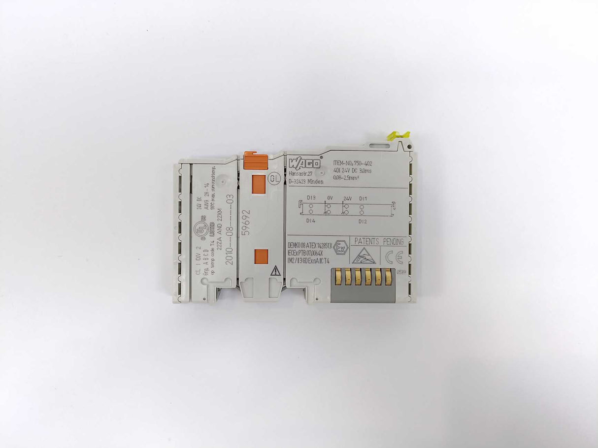 Wago 750-402 Input Module 4DI 24VDC 3.0ms 5 Pcs.