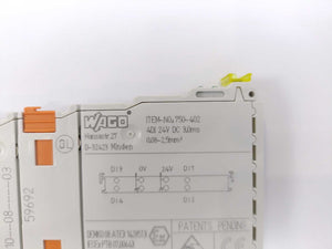 Wago 750-402 Input Module 4DI 24VDC 3.0ms 5 Pcs.
