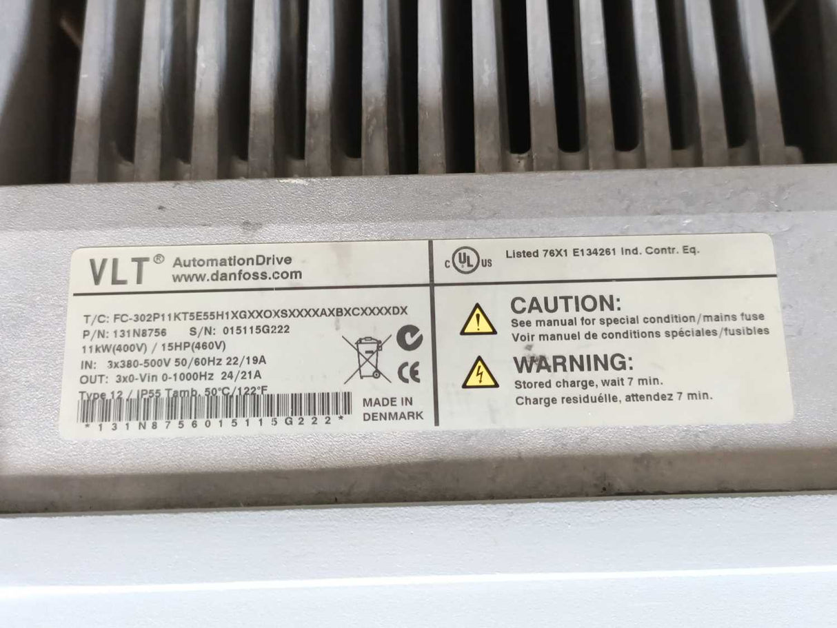 Danfoss 131N8758 FC-302P18KT5E55H1 Frequency Converter