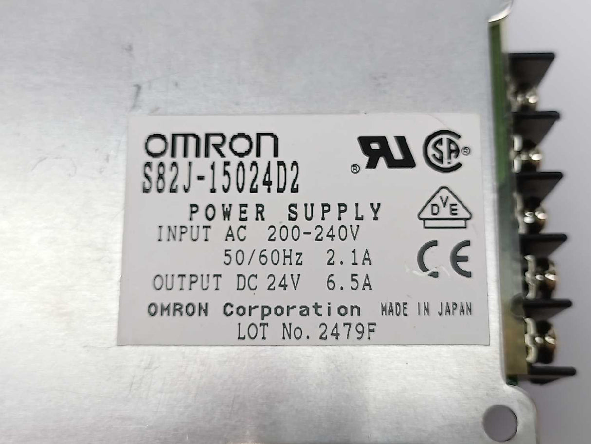 OMRON S82J-15024D2 PSU, 200-240V, 50/60Hz, 2.1A