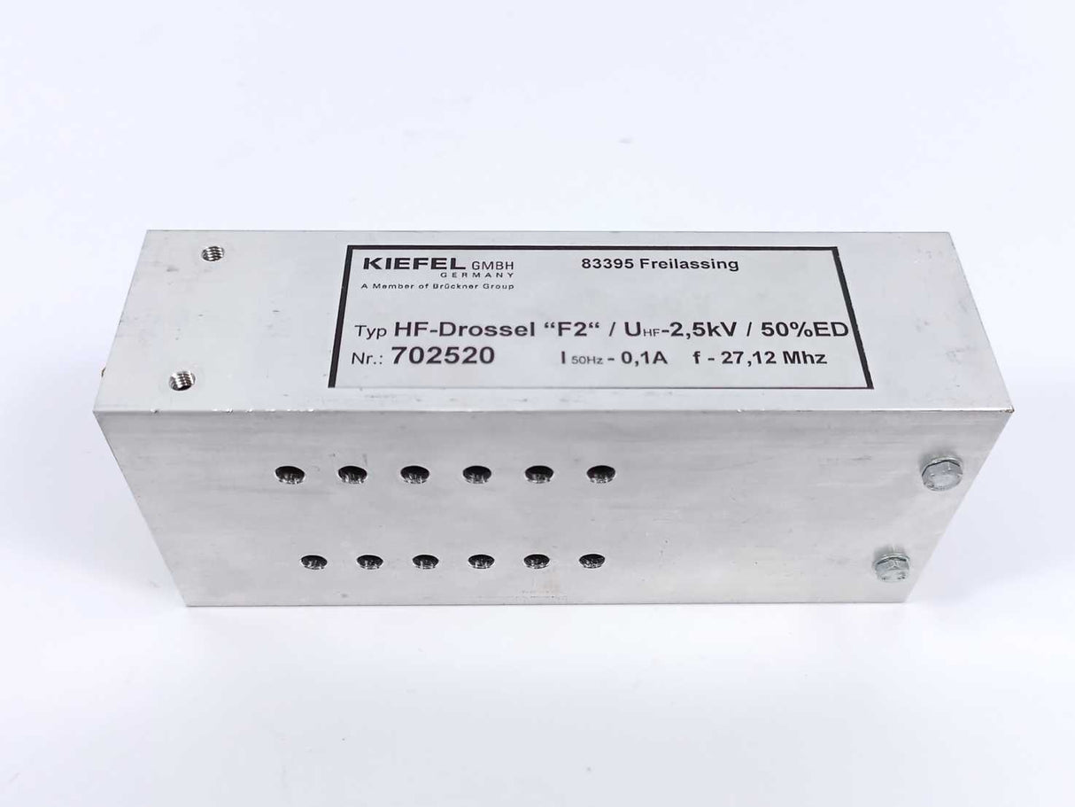 Kiefel HF-Drossel F2 UHF-2,5kV / 50%ED / I 50Hz-0,1A / f-27,12Mhz