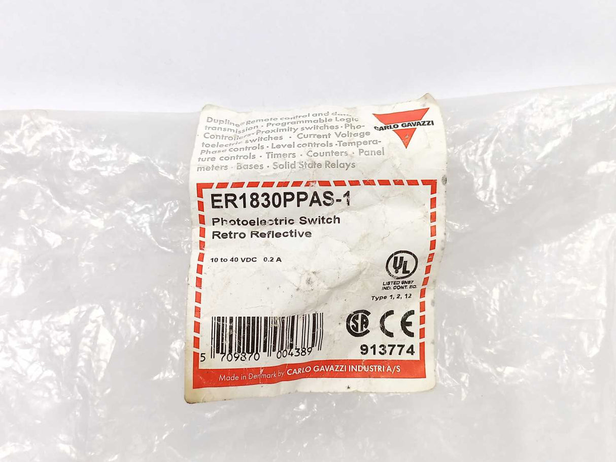 Carlo Gavazzi ER1830PPAS-1 Photoelectric Switch Retro Reflective 40VDC