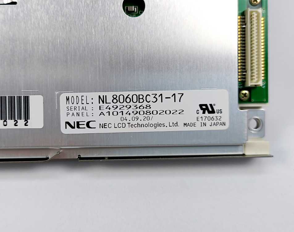 NEC LCD Technologies NL8060BC31-17 Industrial LCD Display