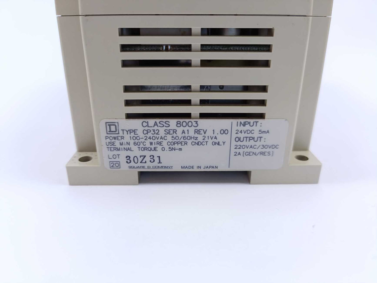Square D CP32 Class 8003 Ser. A1 Rev. 1.00 Micro-PLC Controller