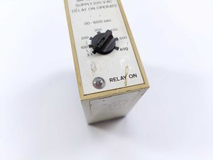 Electromatic SA 105 220 30-600 sec. 220 VAC Relay. Delay on Operate