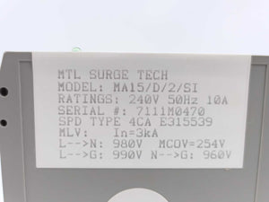MTL MA15/D/2/SI Surge Tech