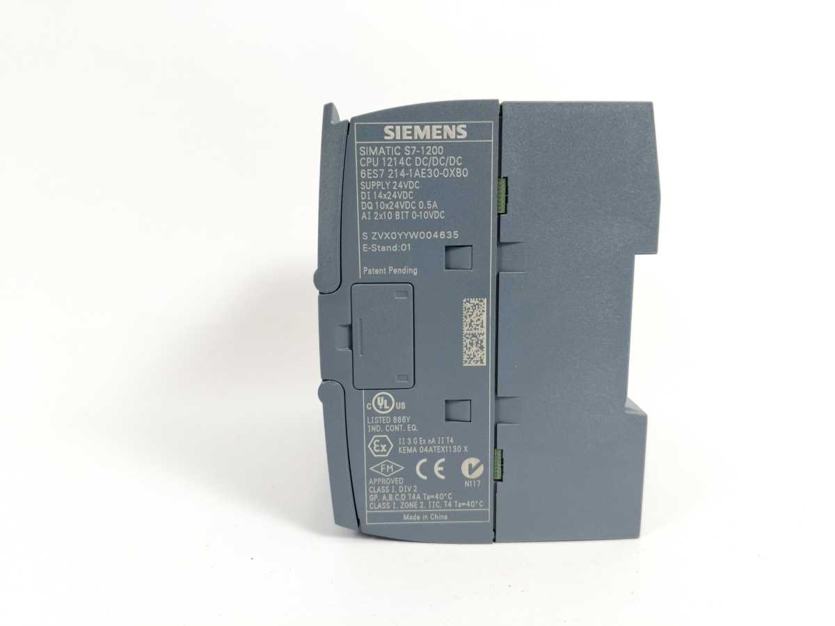 Siemens 6ES7 214-1AE30-0XB0 Simatic S7-1200 CPU 1214C