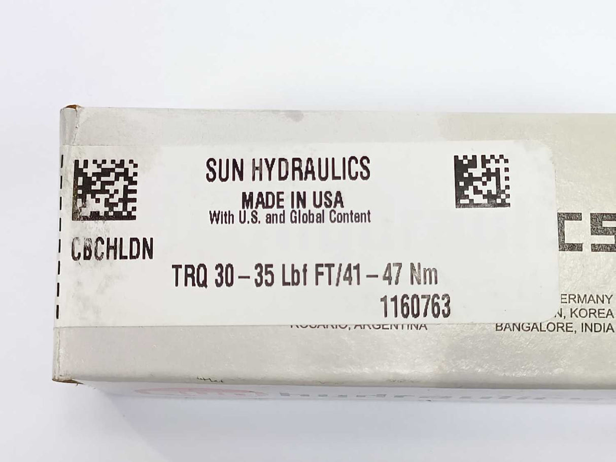 Sun Hydraulics CBCHLDN TRQ 30-35 LBF FT/41-47 NM Pressure Valve