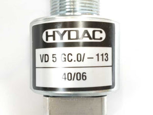 HYDAC VD 5 GC.0/-113 Differential Pressure Clogging Indicator