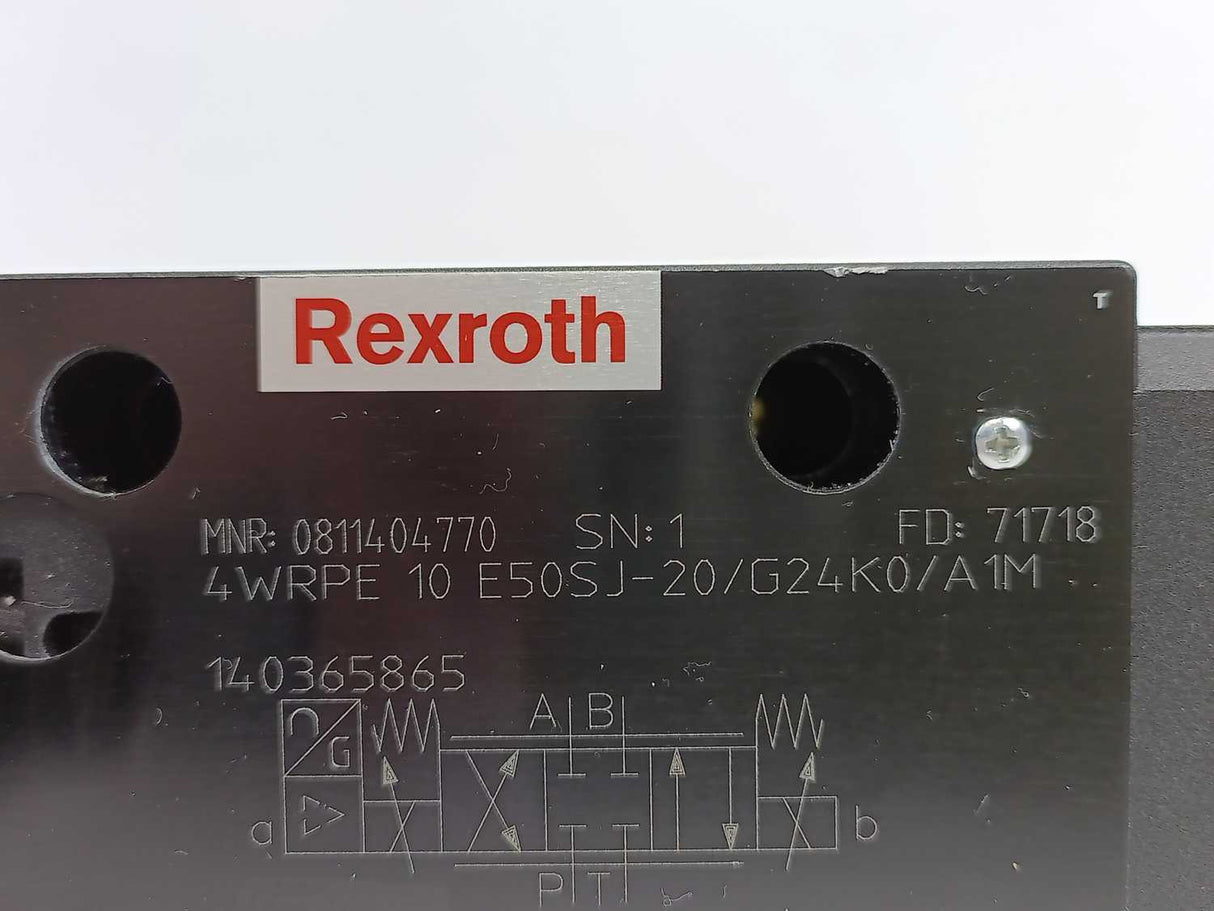 Rexroth 0811404770 4WRPE 10 E50SJ-20/G24K0/A1M Directional Valve