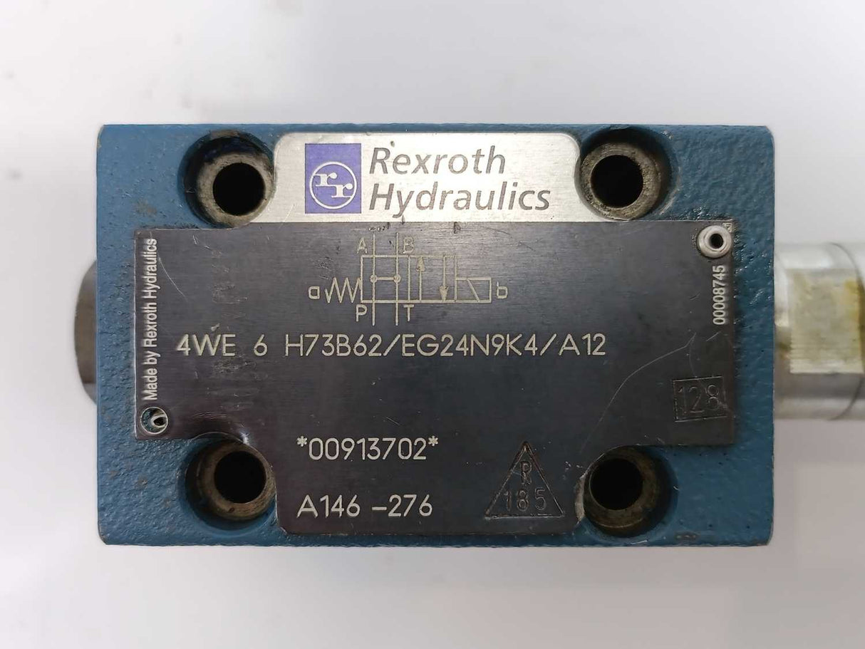 Rexroth 4WE 6 H73B62/EG24N9K4/A12 Directional Spool Valve, Direct Operated