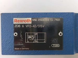 Rexroth R900409898 ZDB 6 VP2-42/315V Hydraulic Pressure Valve