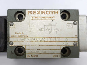 Rexroth Hydronorma 4 WE 6 D51/AG24NZ4/B10 Solenoid Directional Control Valve