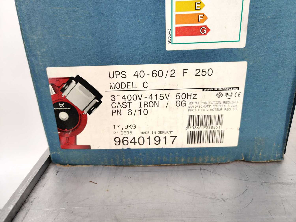 Grundfoss 96401917 Circulation Pump UPS 40-60/2 F 250 model C
