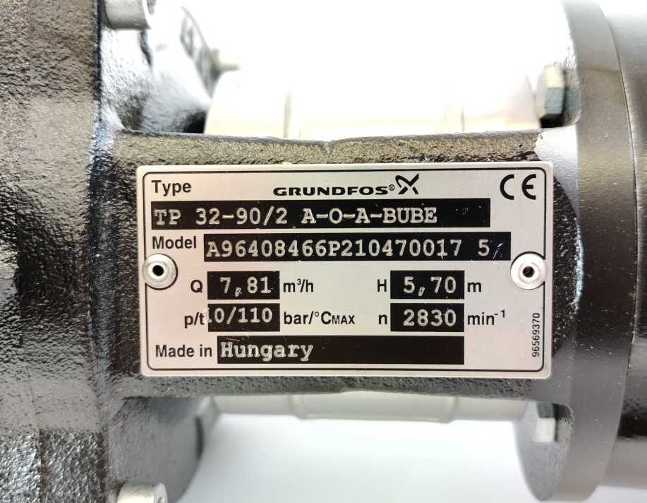 Grundfoss 96408466 Inline single stage pump TP 32-90/2 & SIEMENS 81602314 Motor