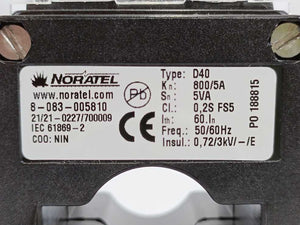 Noratel 8-083-005810 D40 Transformer 800/5A