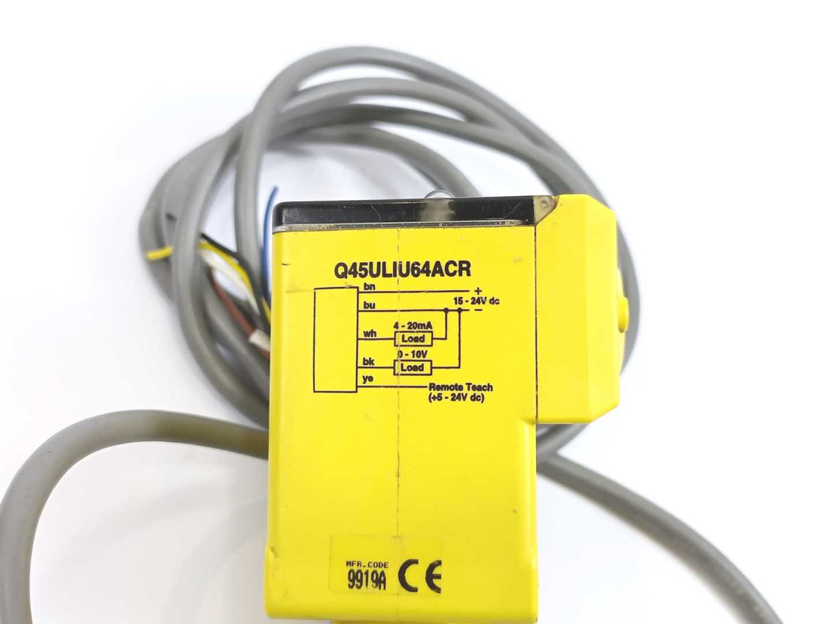 BANNER Q45ULIU64ACR Banner Ultrasonic Proximity Sensor Block