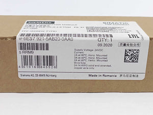 Siemens 6ES7921-5AB20-0AA0 Front Connector Module 4x16 pole