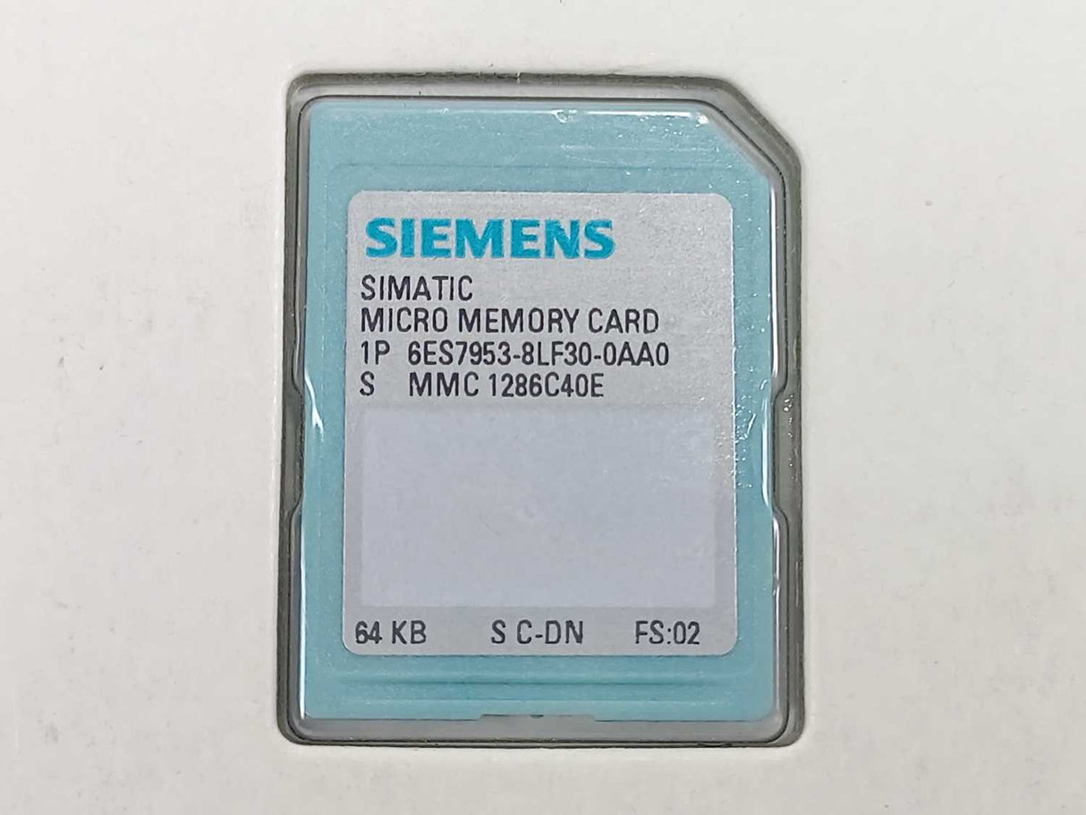 Siemens 6ES7953-8LF30-0AA0 Micro Memory Card 64 KB