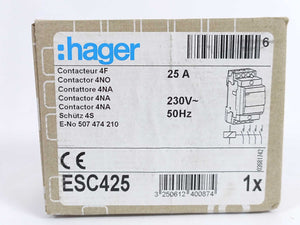 hager ESC425 4-pole Modular Contactor, 25 A, 230 V AC