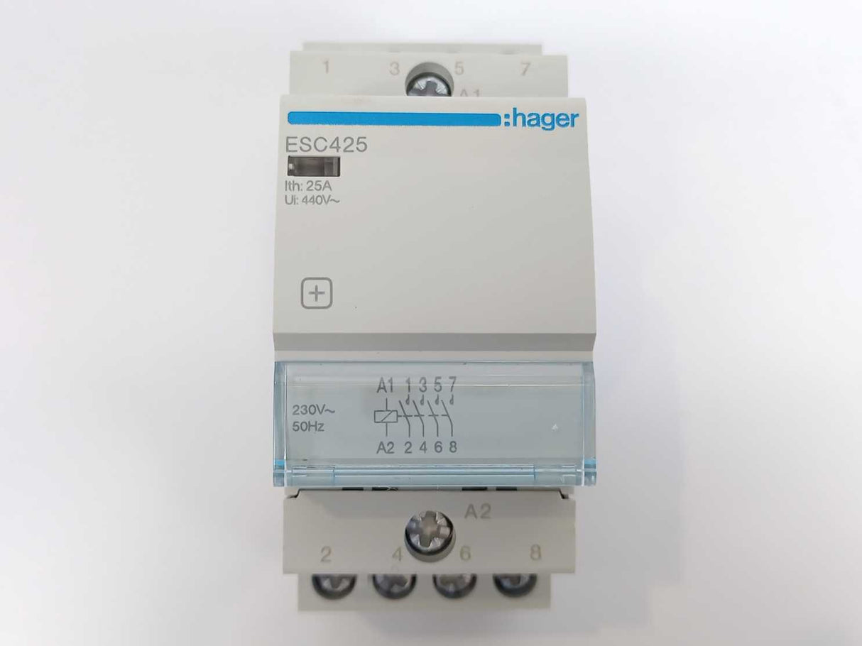 hager ESC425 4-pole Modular Contactor, 25 A, 230 V AC