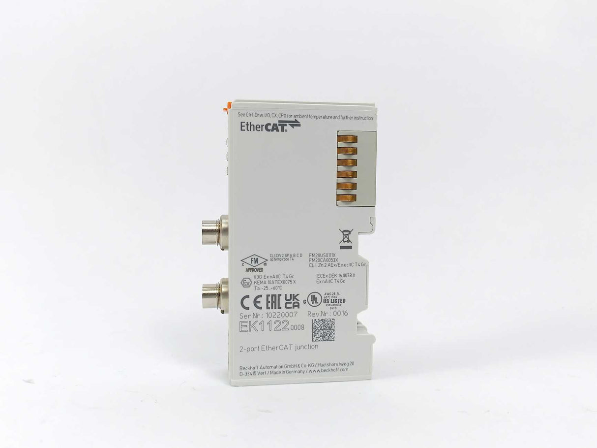 Beckhoff EK11220008 2-port EtherCAT junction rev: 0016
