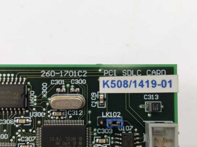 SDLC 260-1701C2 PCI SDLC Card K508/1419-01