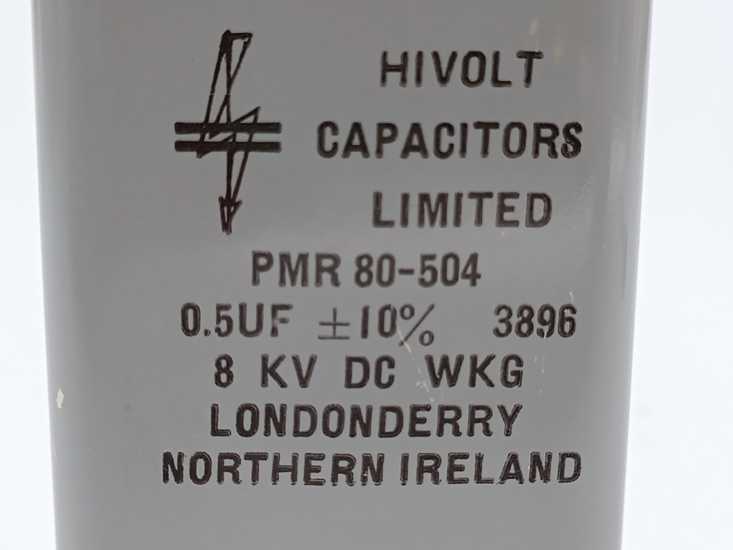 Hivolt Capacitors Limited 3896 PMR 80-504 0.5UF 8KV DC WKG Max Torque 2Nm