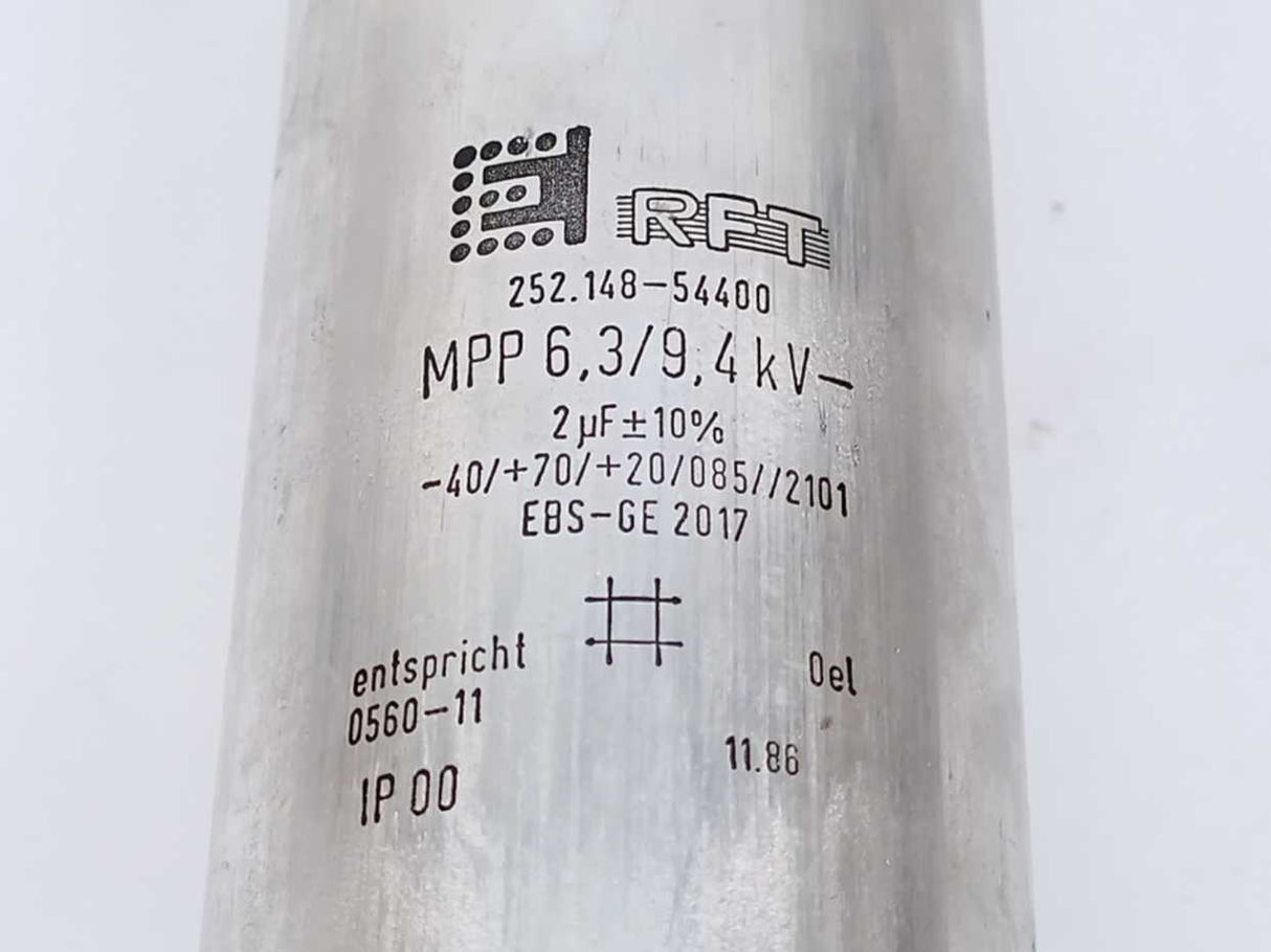 RFT 252.148-54400 MPP 6,3/9,4kV- 2UF Oil Capacitor