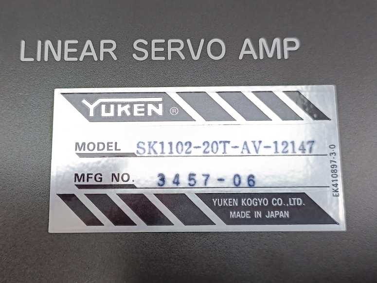 Yuken SK1102-20T-AV-12147 Linear Servo Amp