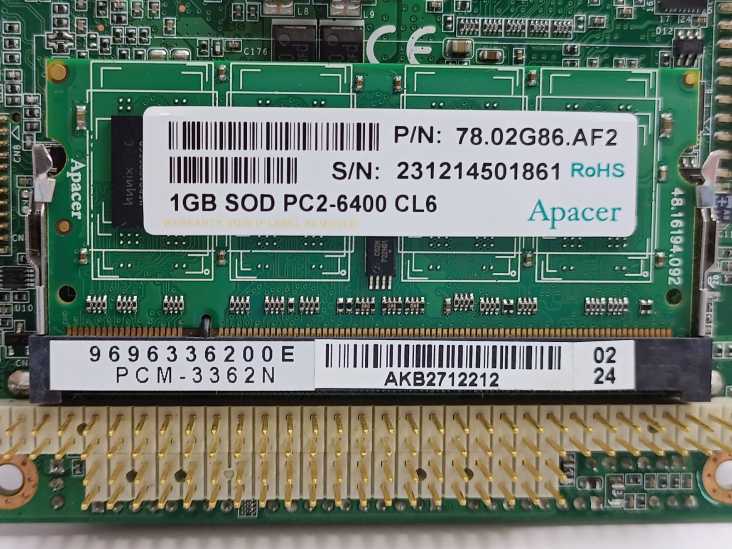 Advantech PCM-3362N Industrial Control Motherboard W/