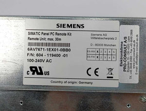 Siemens 6AV7671-1EX01-0BB0 SIMATC Panel PC A5E00747046 Display.