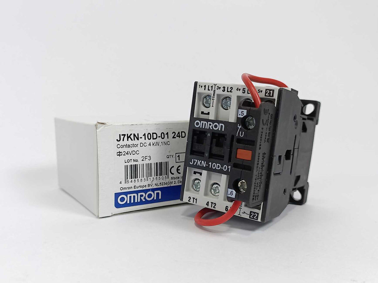 OMRON J7KN-10D-01 24D Contactor DC 4 kW, 1NC 24VDC w/ J73KN-B-01U