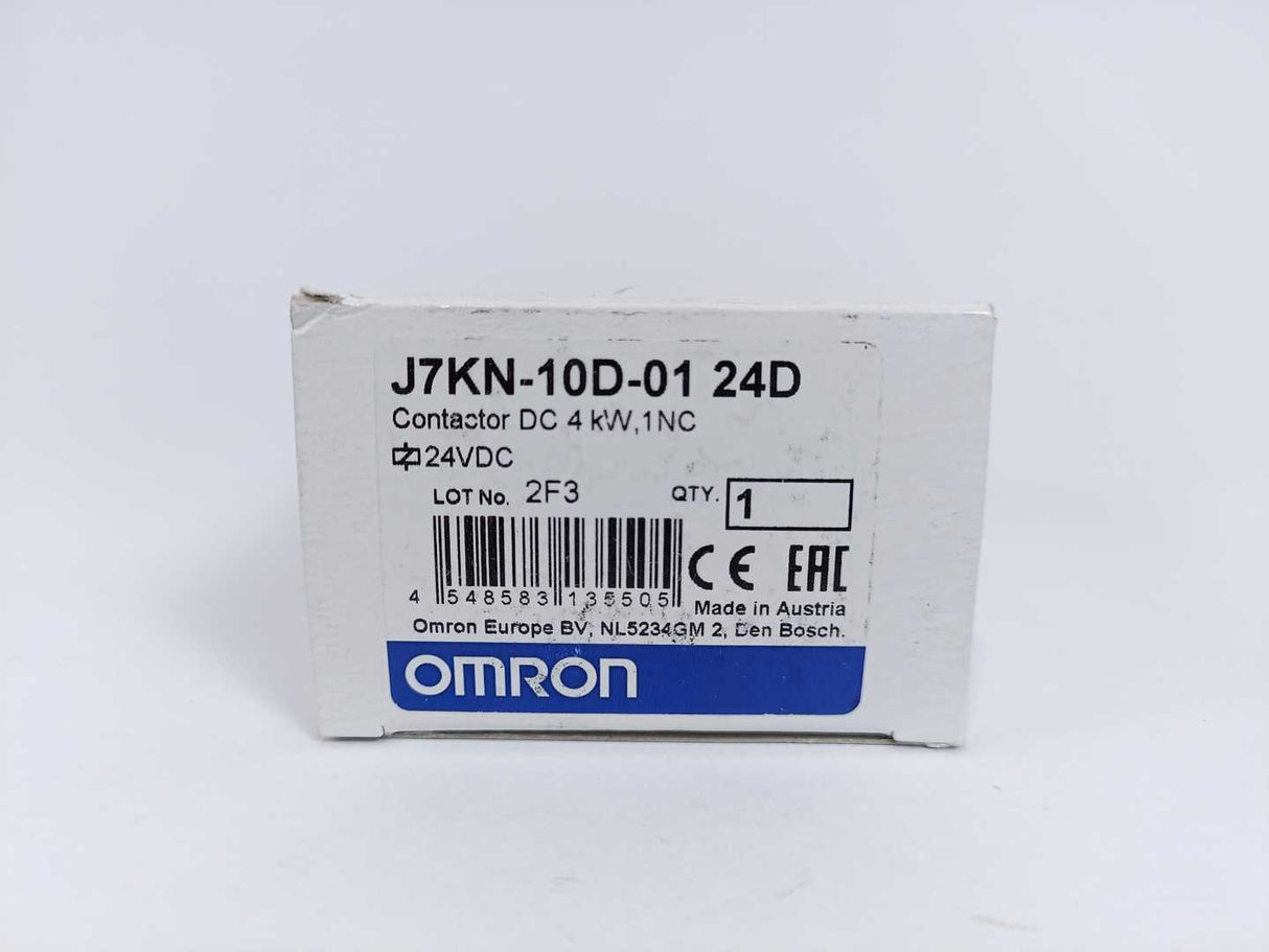 OMRON J7KN-10D-01 24D Contactor DC 4 kW, 1NC 24VDC w/ J73KN-B-01U