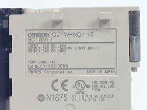 OMRON CJ1W-NC113 NC Unit