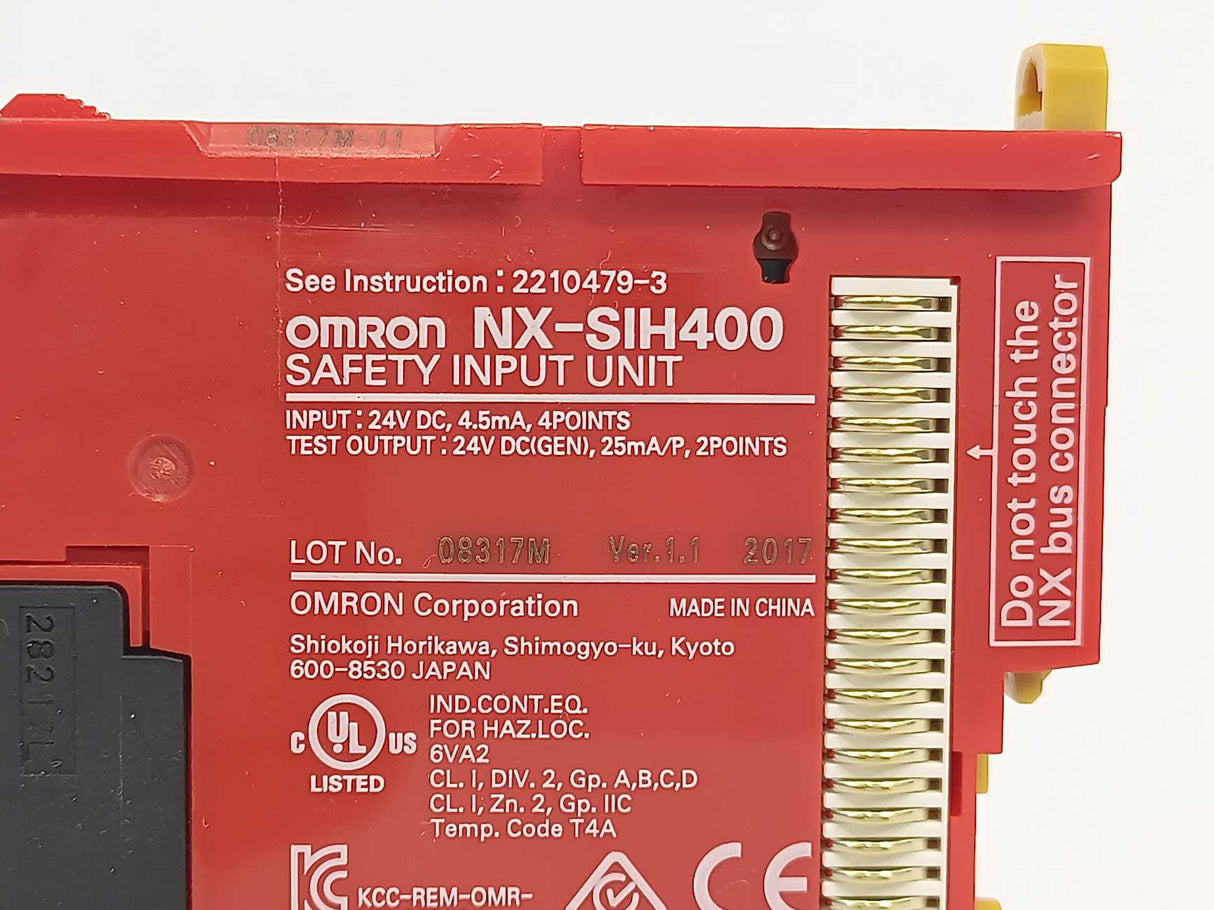 OMRON NX-SIH400 Safety Input Unit