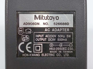 Mitutoyo 526688d AC Adapter 230V 9V 500mA (Europe)