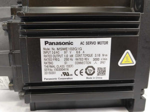 Panasonic  MSME102G1G MINAS A5 Family Servo Motor