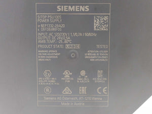 Siemens 6EP1332-2BA20 Power Supply 24V 2,5A