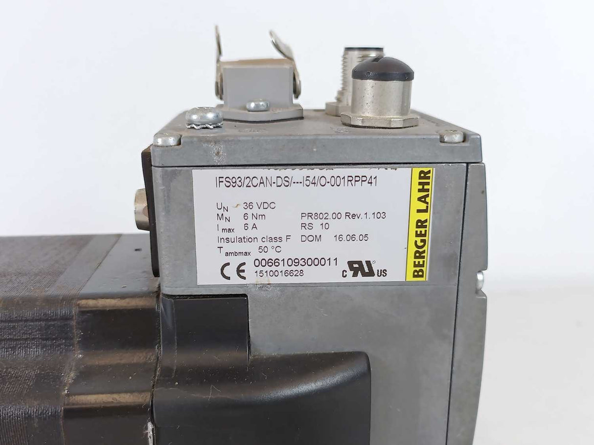 berger Lahr IFS93/2CAN-DS/---I54/O-001RPP41  36VDC 6Nm 6A Motor