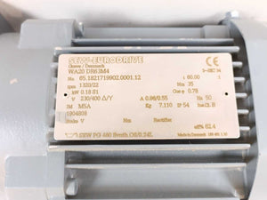 SEW-EURODRIVE  65WA20 DR63M4 RPM:1320/22 V:230/400 kW:0.18 S1