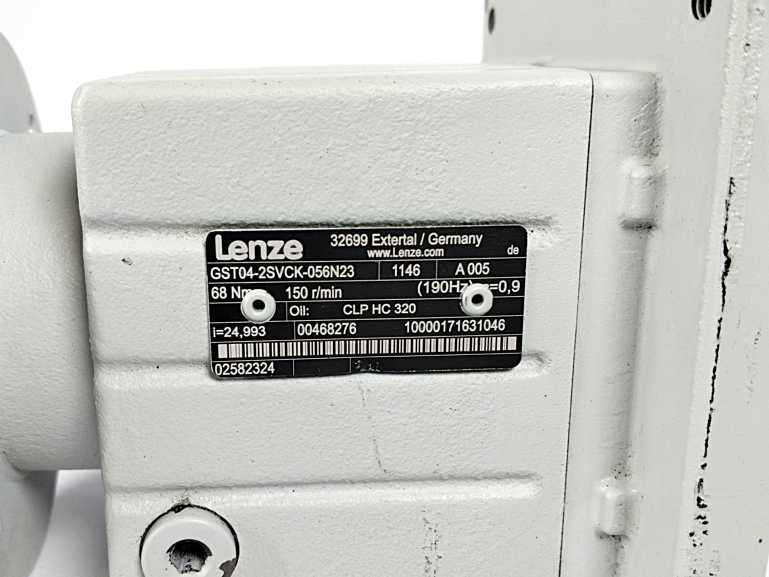 LENZE GST04-2SVCK-056N23 i=24,993 68Nm 150 r/min 190Hz