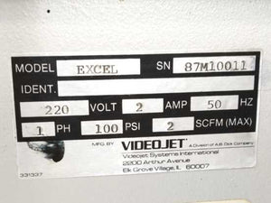 VideoJet EXCEL Ink Jet Marking Machine