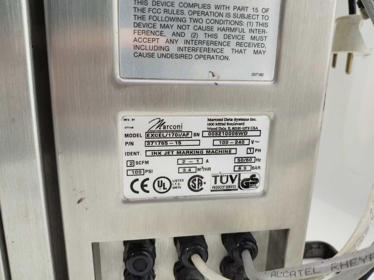 VideoJet 371765-15 EXCEL/170i/AF Ink Jet Marking Machine, For Spare Parts